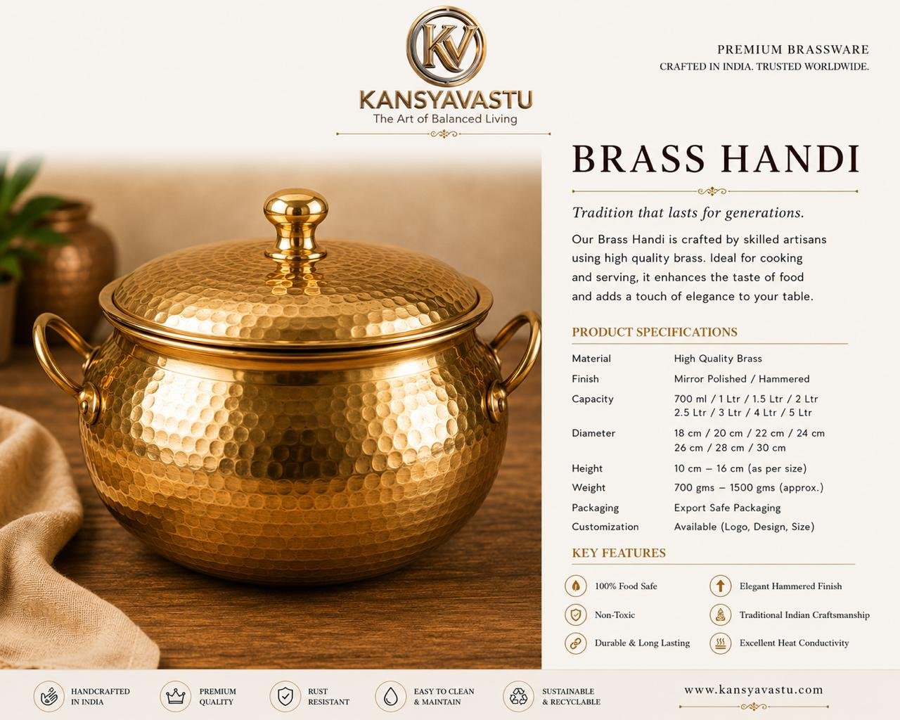 BRASS HANDI