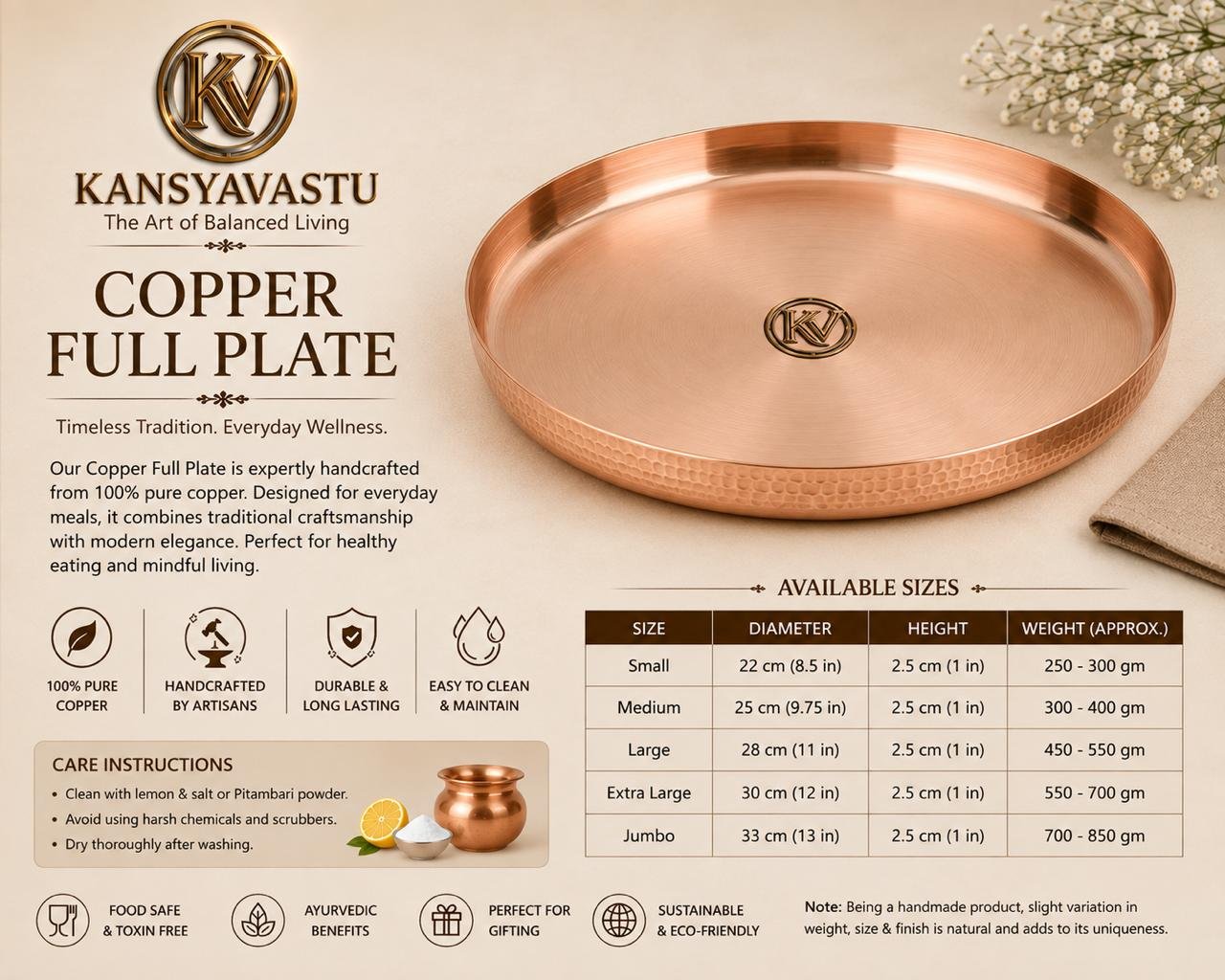 COPPER FULL PLATE