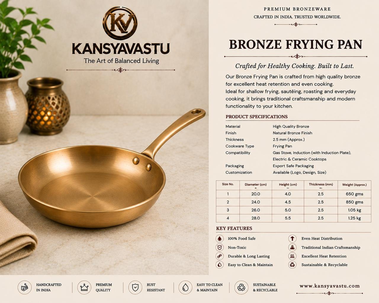 BRONZE FRYING PAN