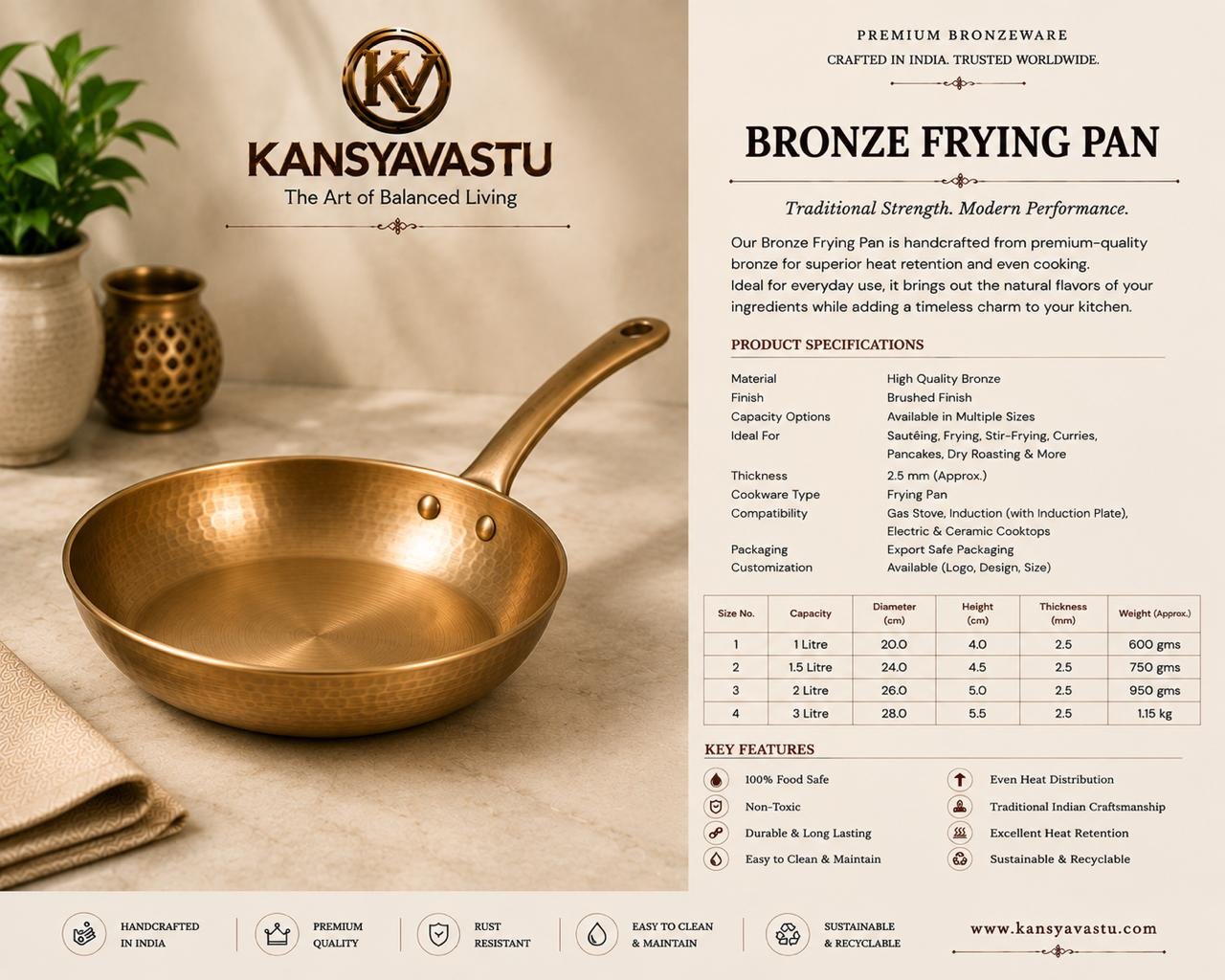 BRONZE FRYING PAN