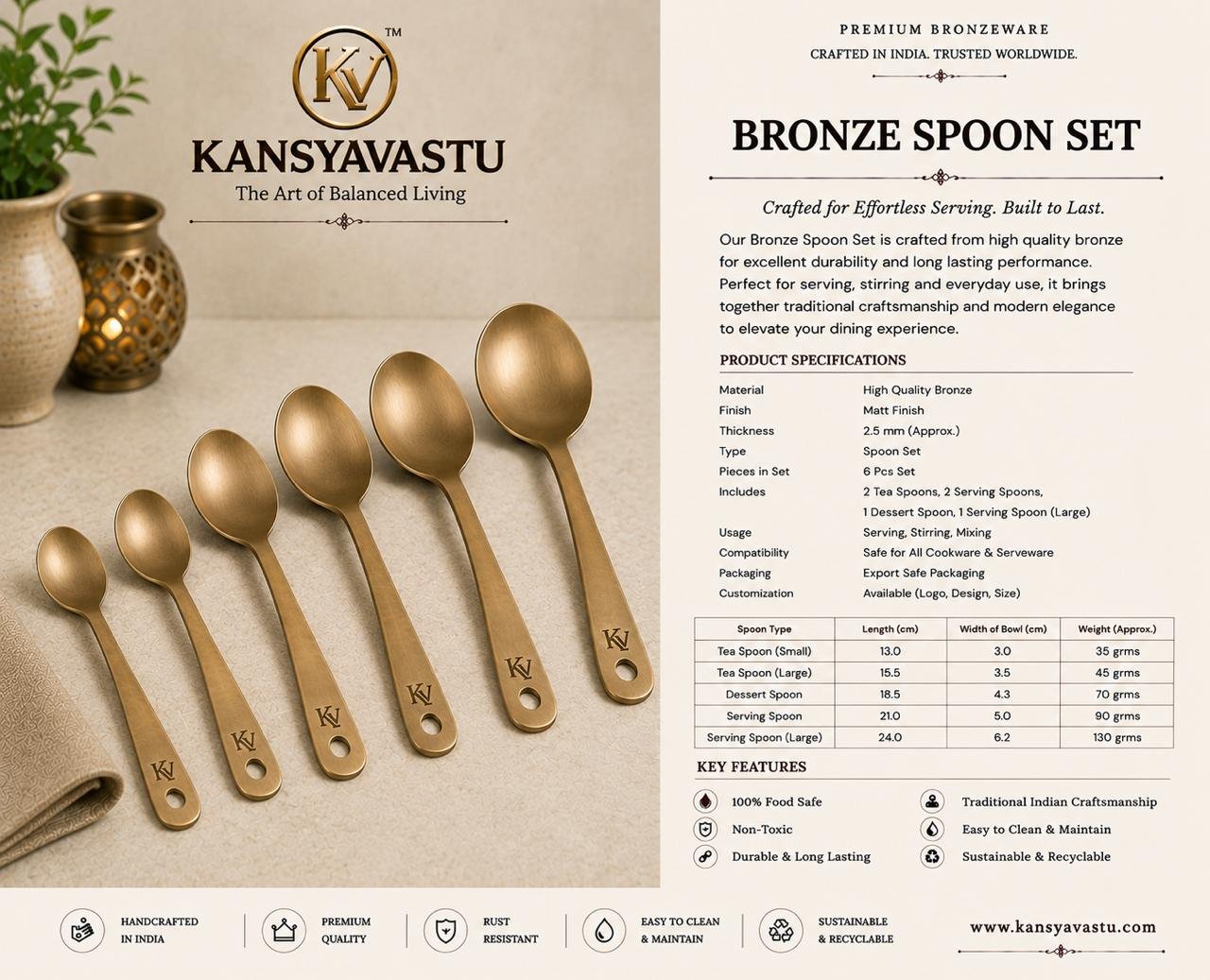 BRONZE SPOON SET