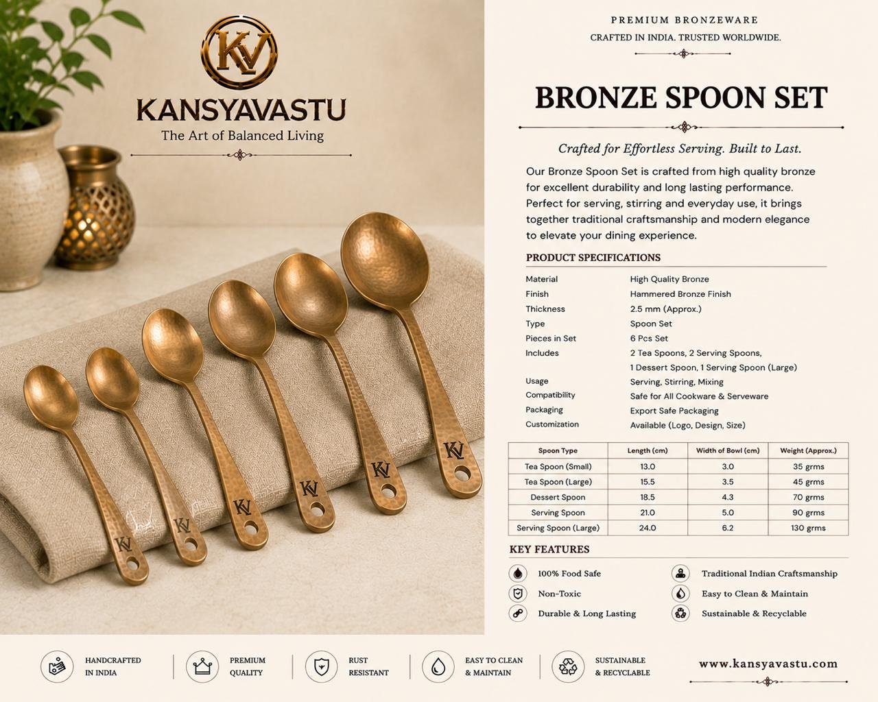 BRONZE SPOON SET