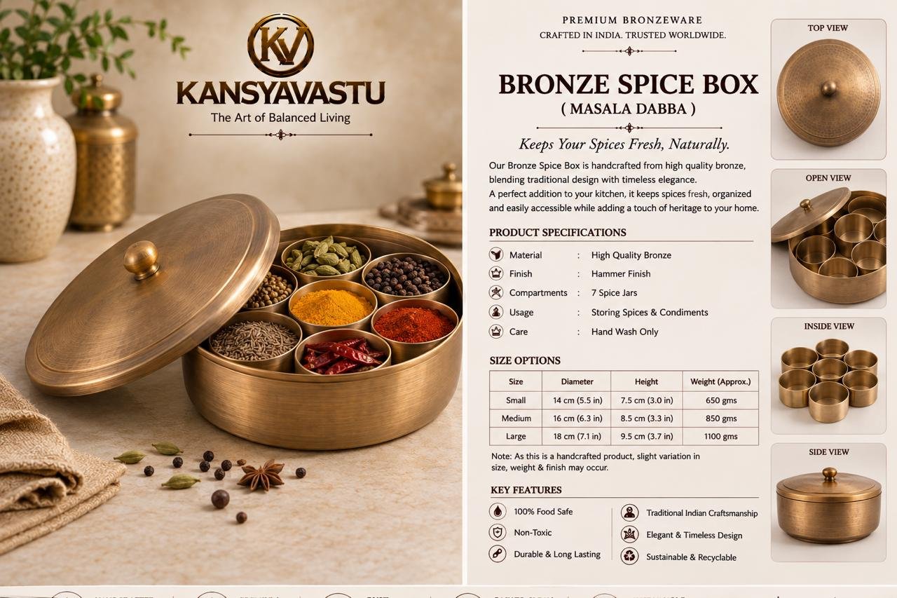 BRONZE SPICE BOX